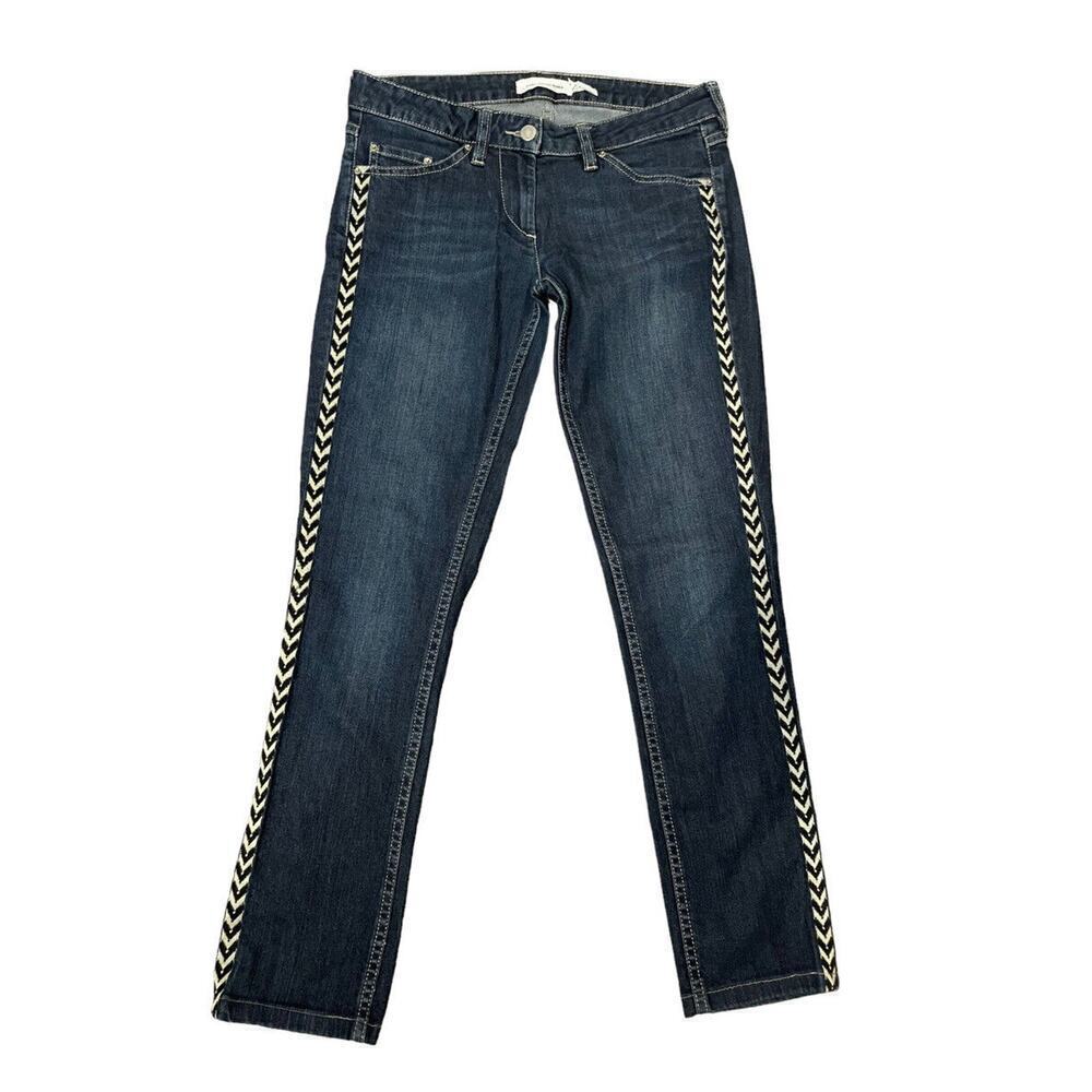 Isabel Marant Etoile Women’s Denim Blue Jeans Side Stripe EU 38 US Size 6